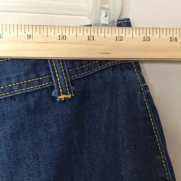 Vtg tomasch high rise dark denim jeans with zippered zip up sides size 9 - Image 7