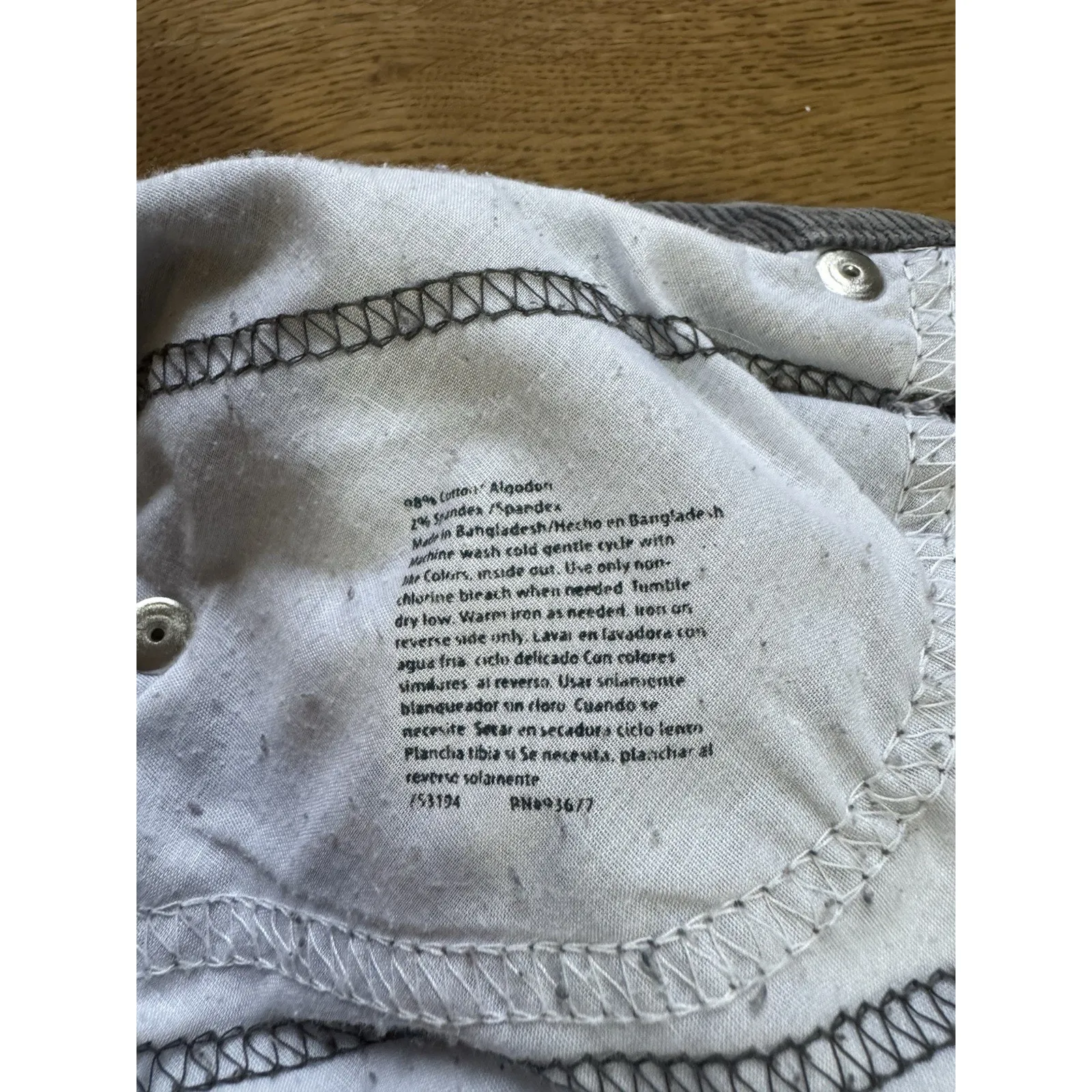 ST JOHNS BAY Womens Size 8p Petite Gray Straight Bootcut Corduroy Pants Casual - Image 9