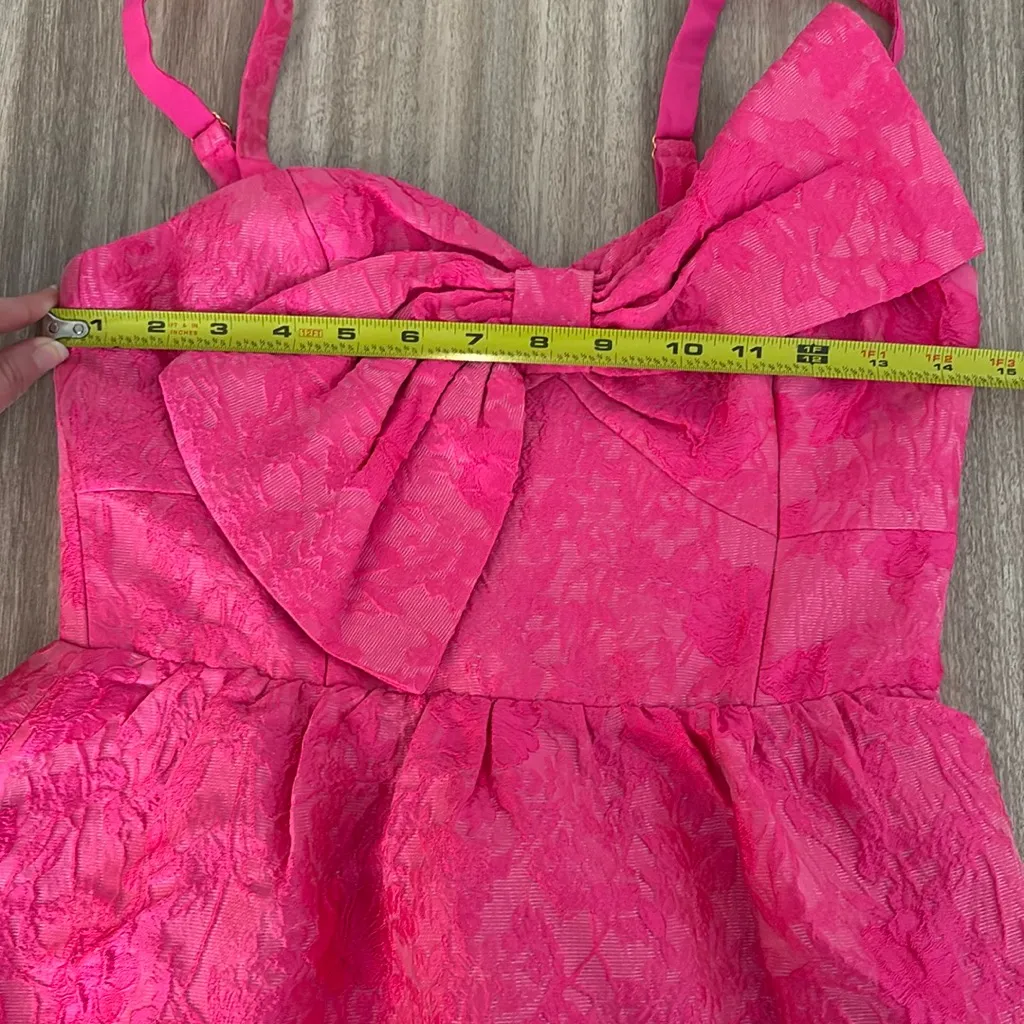 New Lilly Pulitzer Ellara Jaquard Midi Dress Size 00 NWT Bright Magenta Pink - Image 8