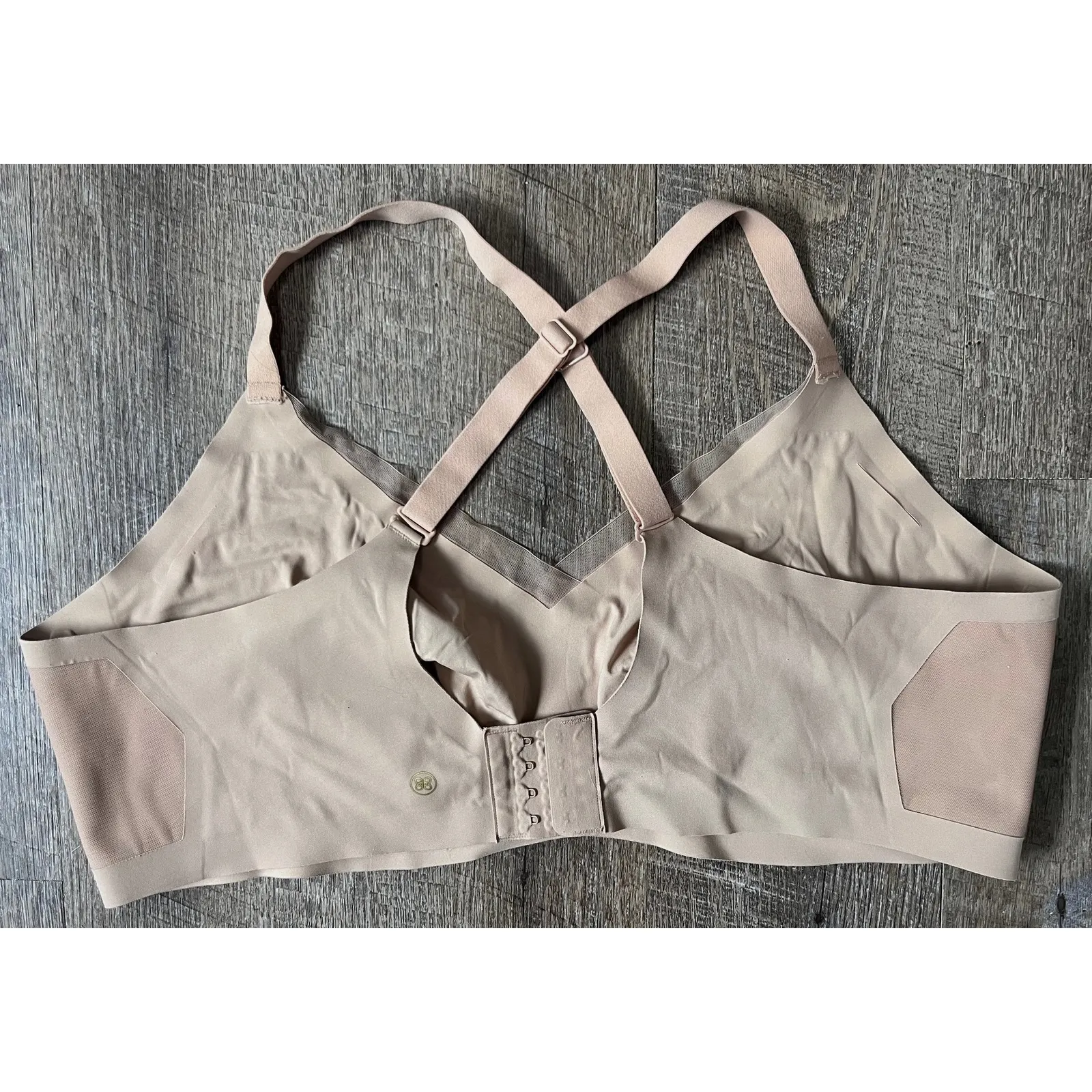 Honey Love crossover bra nude sand size 3X‎ Tan - Image 3
