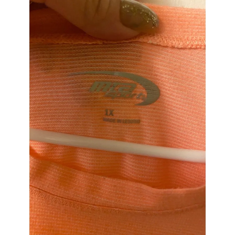 Mta sport Athletic orange cropped workout top size 1x - Image 3