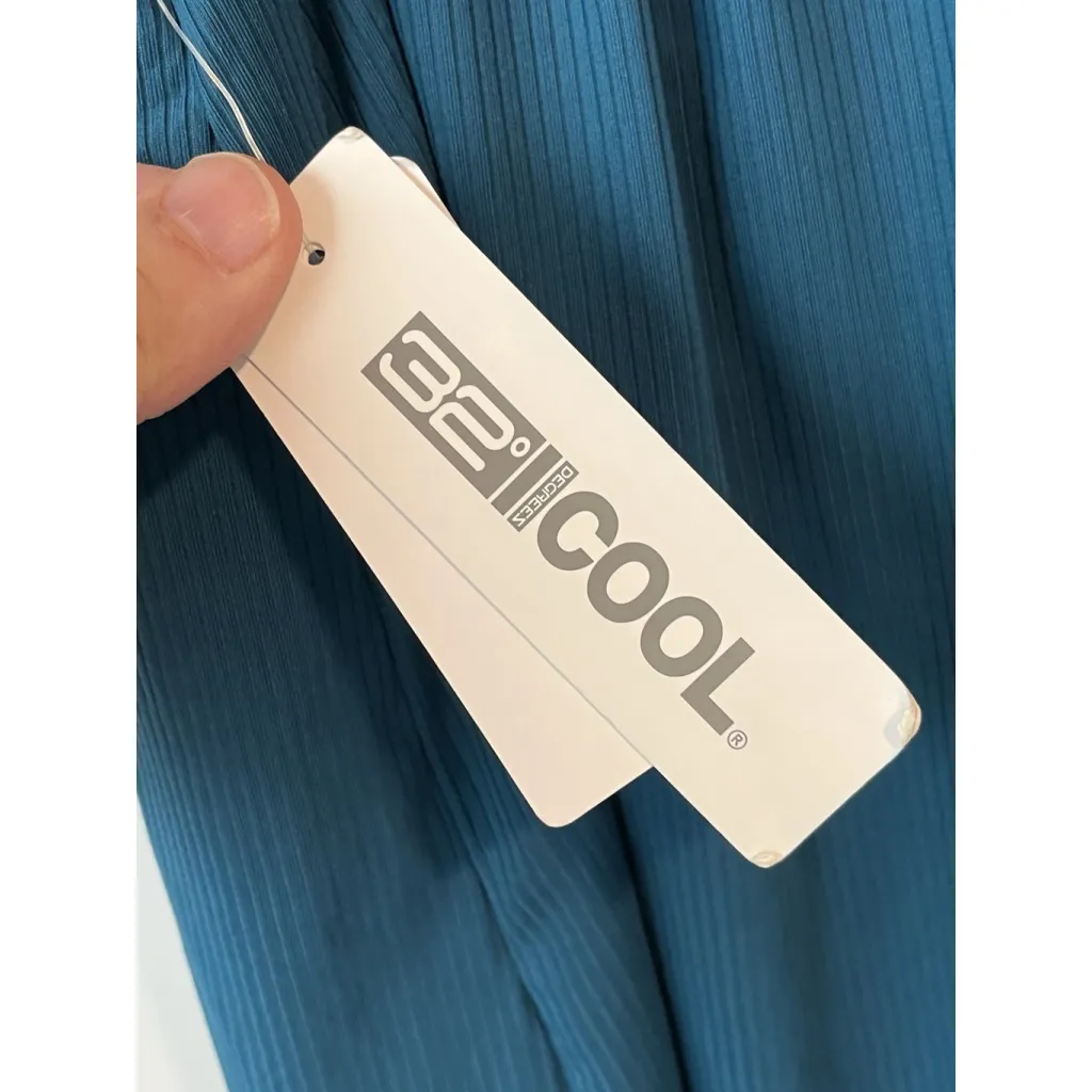 32° Cool swim Top Cami Womens Size Medium Turquoise Ribbed Sleeveless Padded NWT - Image 8