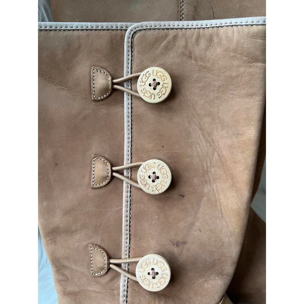 UGG Classic Button High Boots - Light Brown size 9 - Image 3