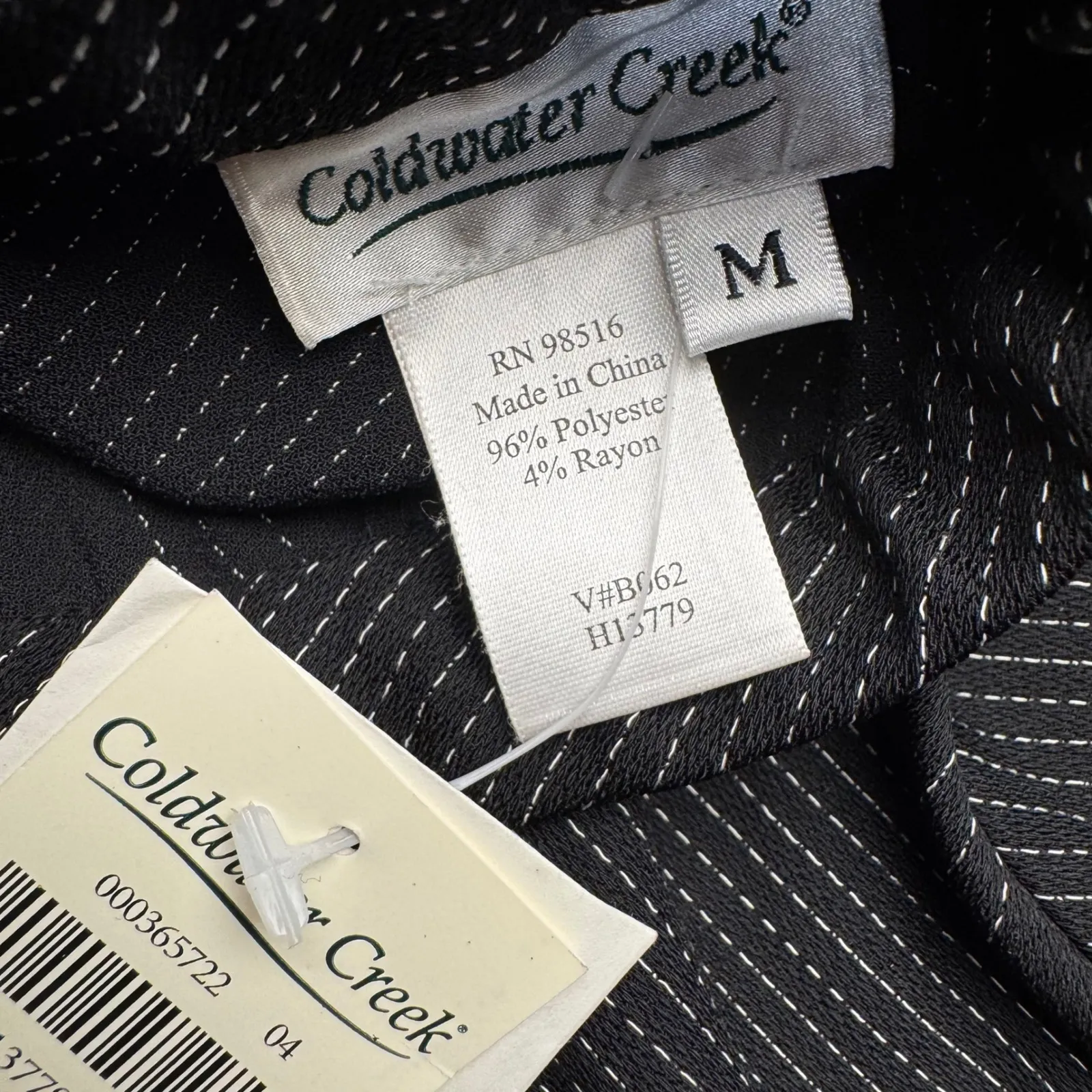 Coldwater Creek Womens Midi Skirt Black Paneled Striped Stitching Size M - Image 5