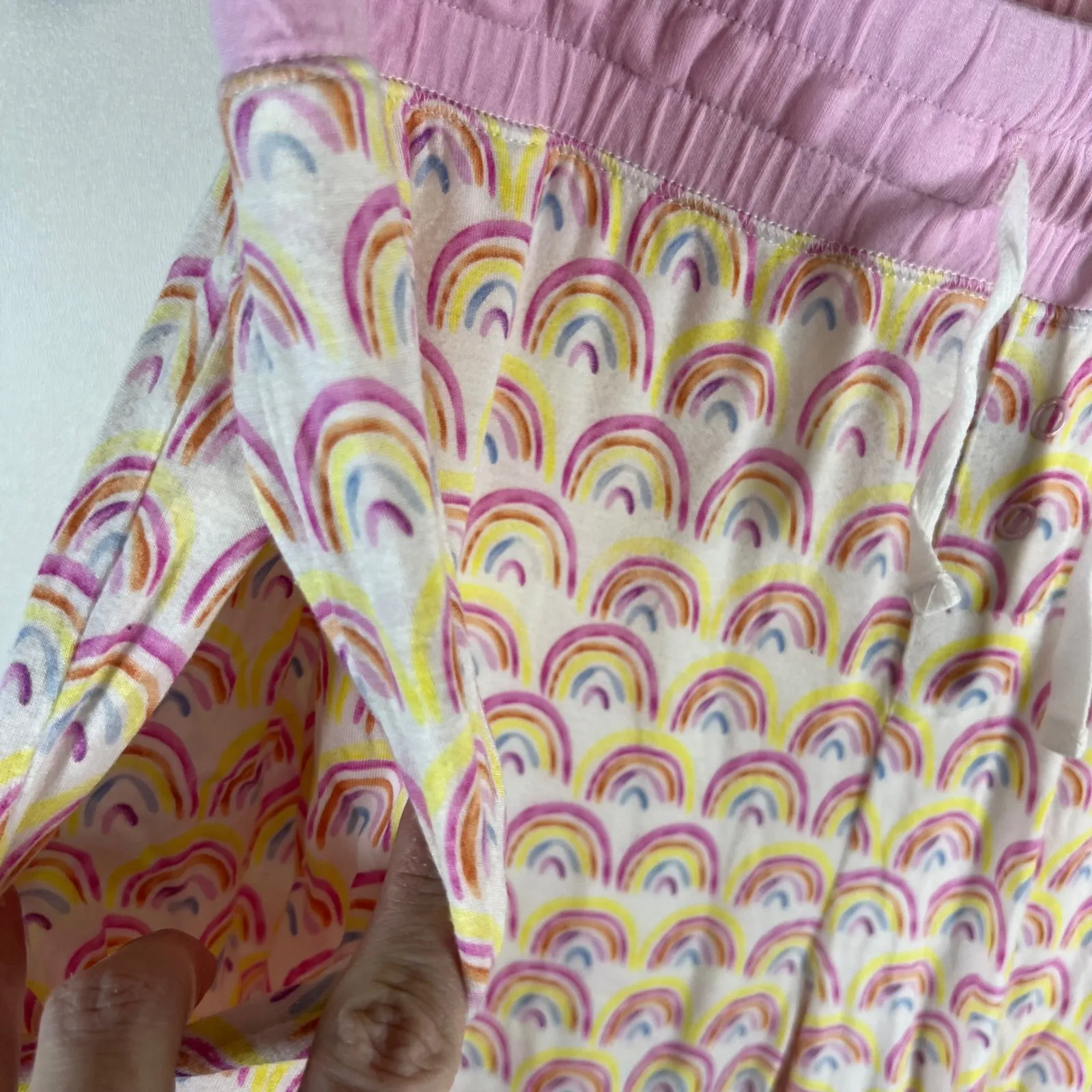Little Sleepies Rainbow Pajama Pants Lounge Joggers Sleepwear women's Size M Pink Size L - Image 5