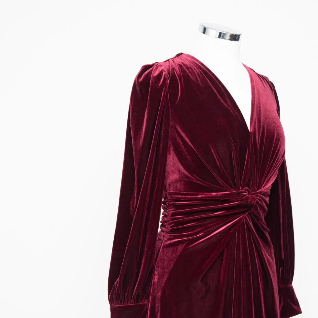 Vince Camuto -  Velvet Knot-Front Long Sleeve Dress - Image 6