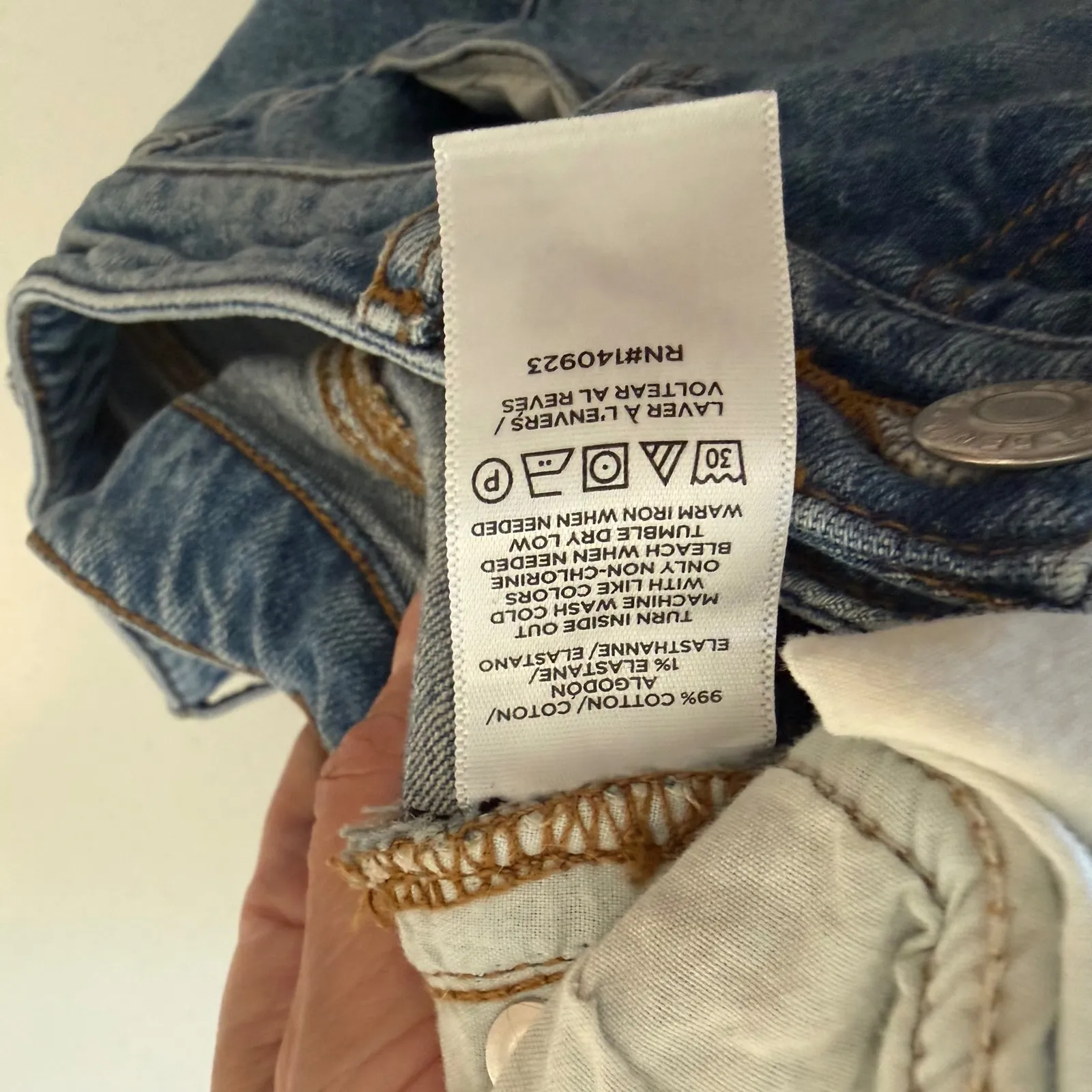 LOFT Denim Midi Skirt Womens 6 Straight Front Slit Cotton Stretch Western Casual - Image 3