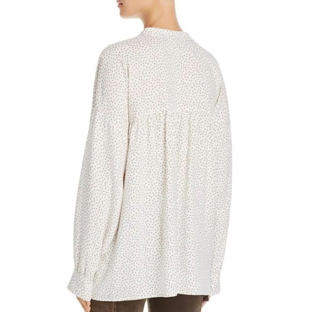 Vince Off White Silk Long Sleeve  Blouse Small - Image 2