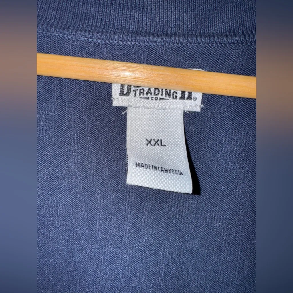 Duluth Trading Co Women's Shiftless Collared Pullover Sweater Navy White XXL‎ Blue - Image 3