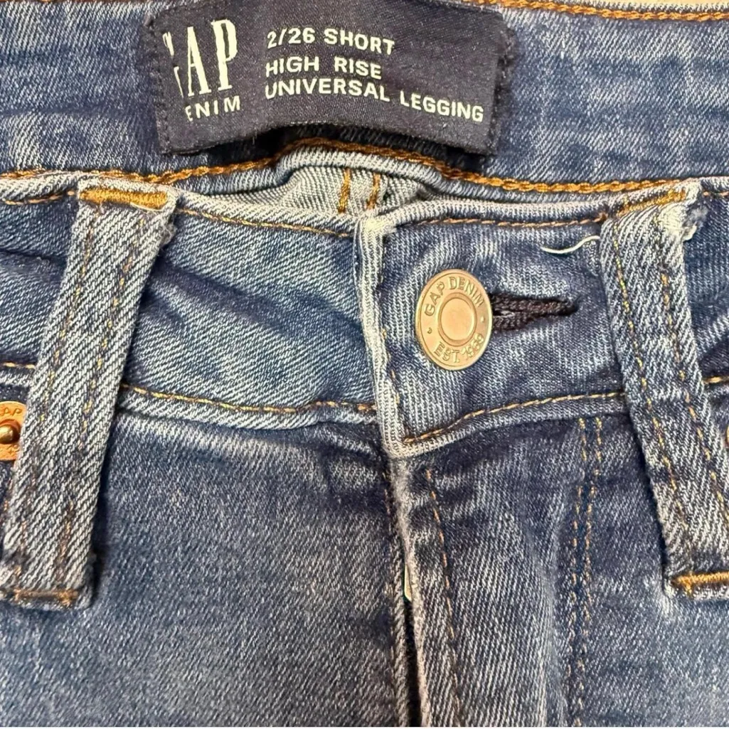 GAP Women's High-Rise Skinny Jeans Blue Size 2/26 Short - Image 7