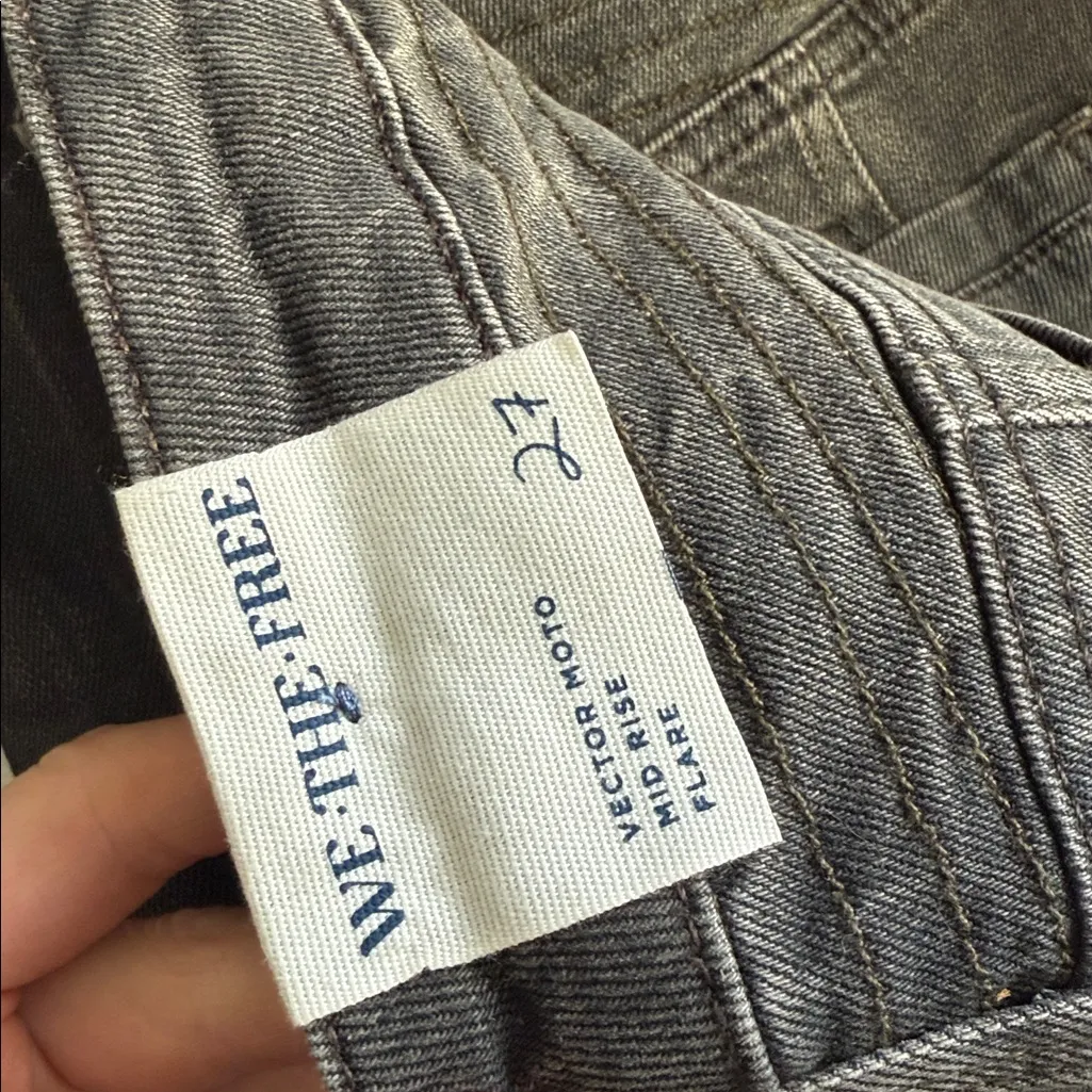 We The Free Vector Moto Mid Rise Flare Jeans NWT - Image 6