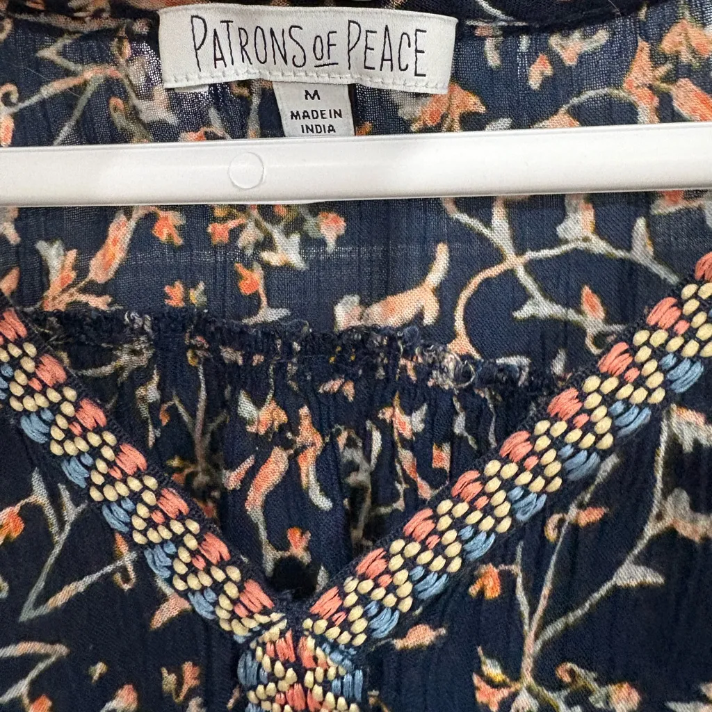 Patrons of‎ Peace Multi Color Floral Boho Tank Top- Size Medium - Image 3