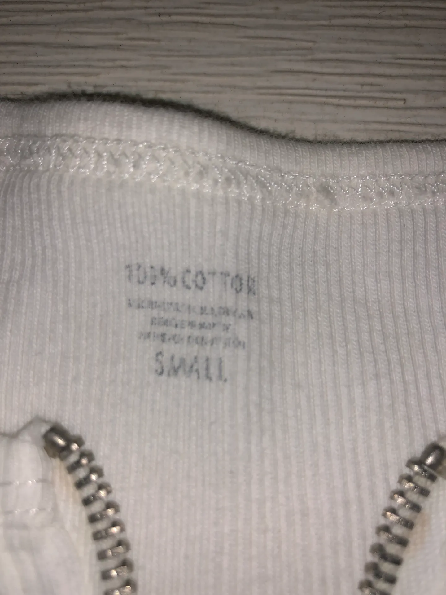 White Front Zip Top - Image 3