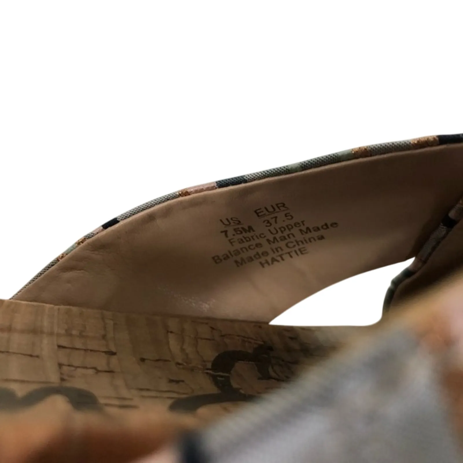 Sam Edelman Hattie Crisscross Sandals Womens 7.5 Blue Stripe Cork Coastal Boho - Image 5