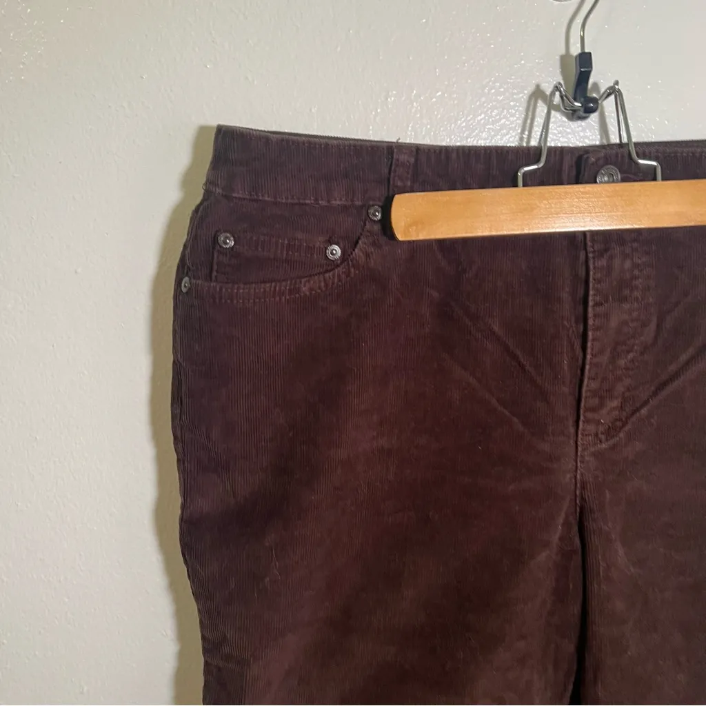 St. John’s Bay Corduroy Pant Brown Straight Leg 16UT - Image 6