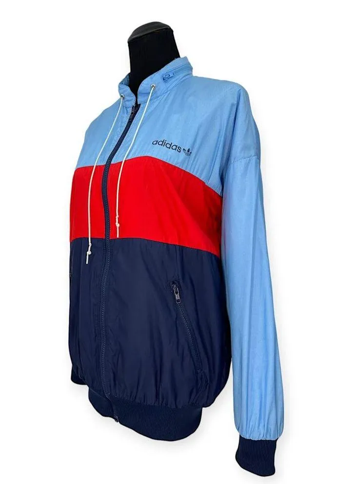 Adidas | M | VINTAGE 90's Zip-Up Hidden Hood Nylon Windbreaker Track Jacket - Image 4