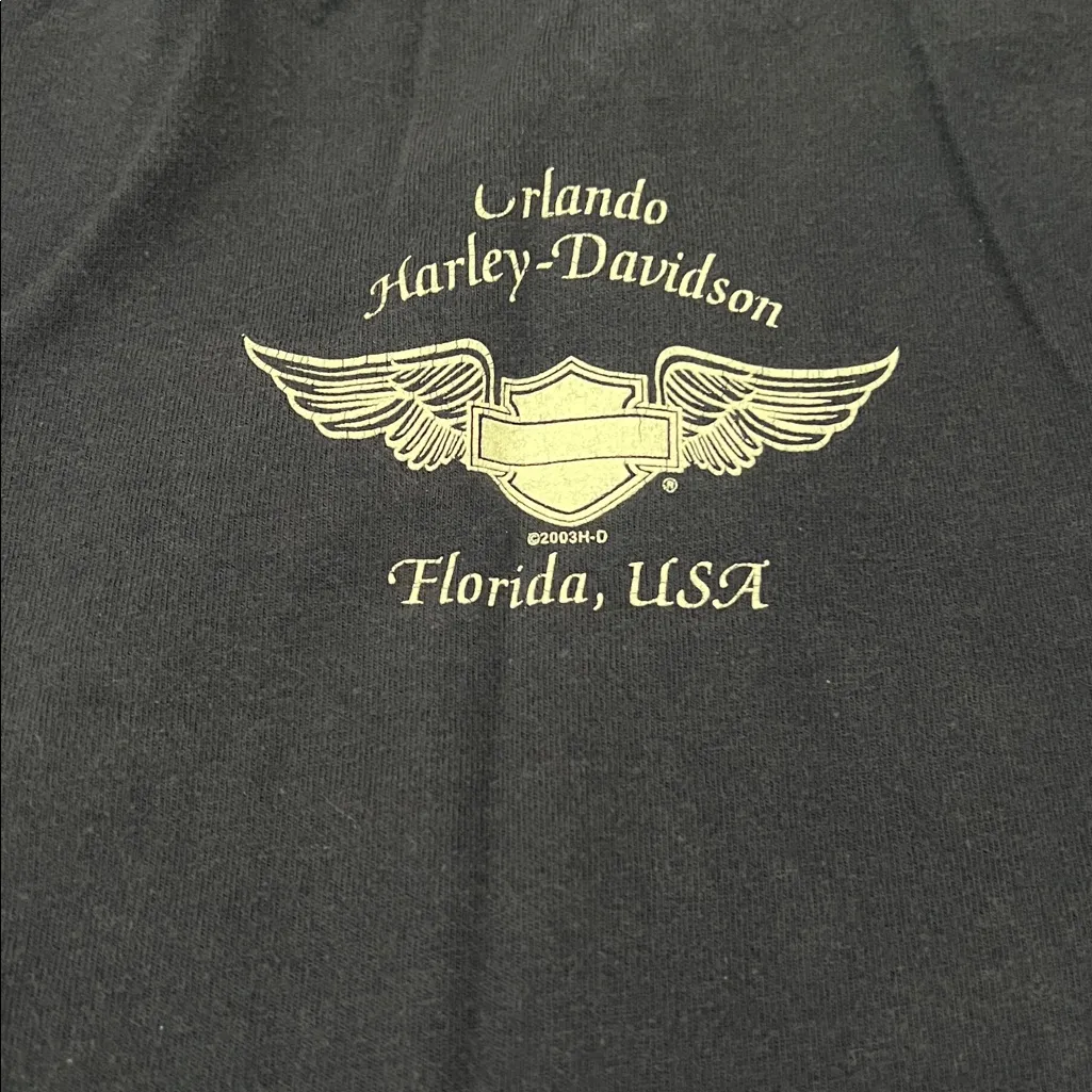 Harley Davidson Quarter Zip Size XL Blue/White *Fair/Good Condition Blue - Image 6