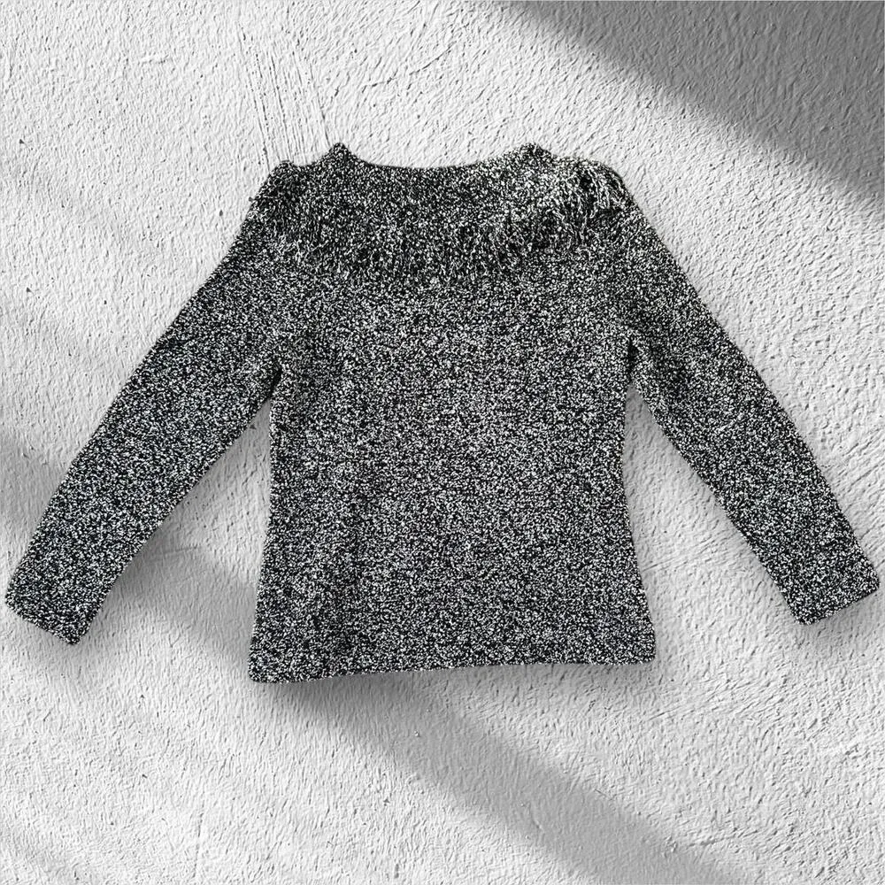 Women's Grey and Silver Jumper Gray - Image 2