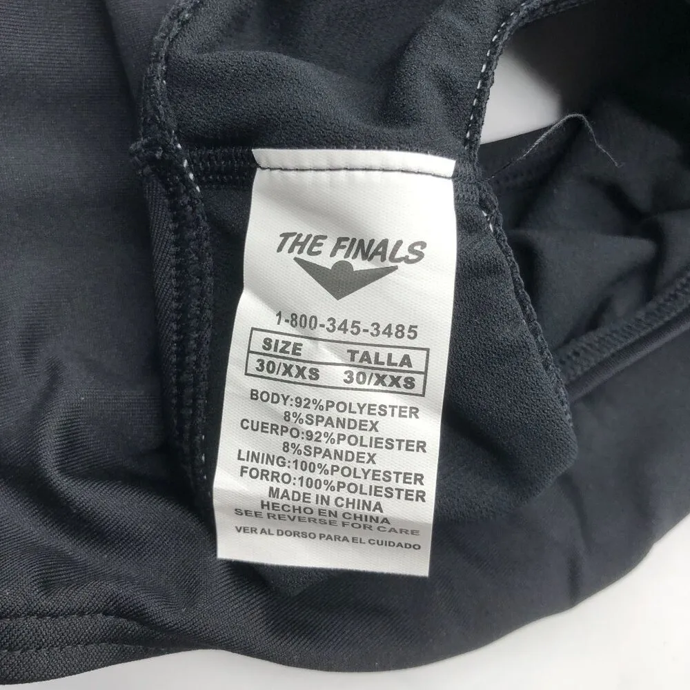 The Finals TYR Surf Splice Swan Back One Piece Swimsuit Colorblock Black Red 30 - Image 5