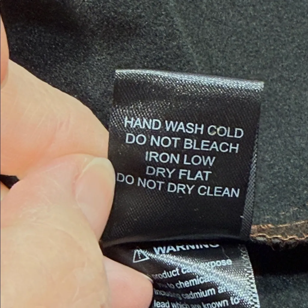 Haute Monde Los Angeles Brown Faux Leather Open Front Jacket Coat Size XL - Image 6