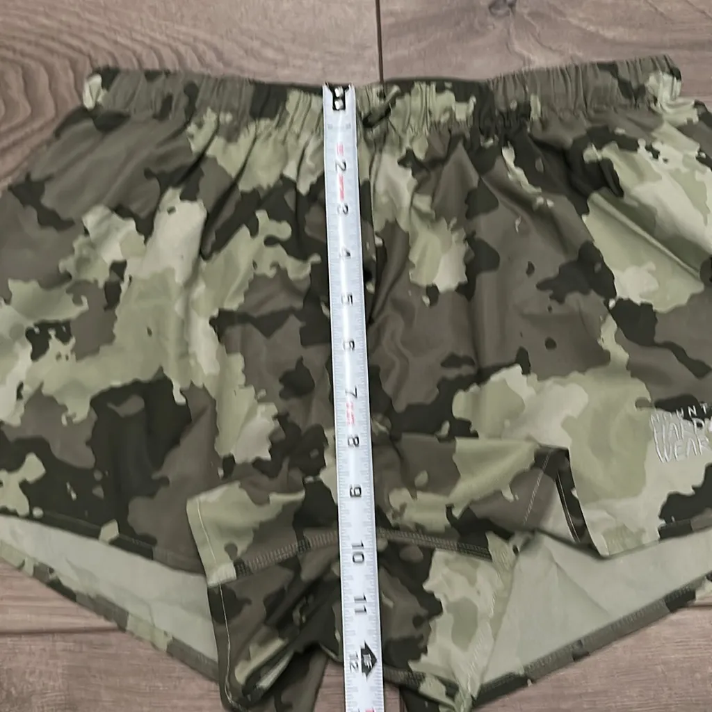 Mountain Hardwear Shade Lite 3” Green‎ Camo Lined Hiking Running Shorts Size XS - Image 10