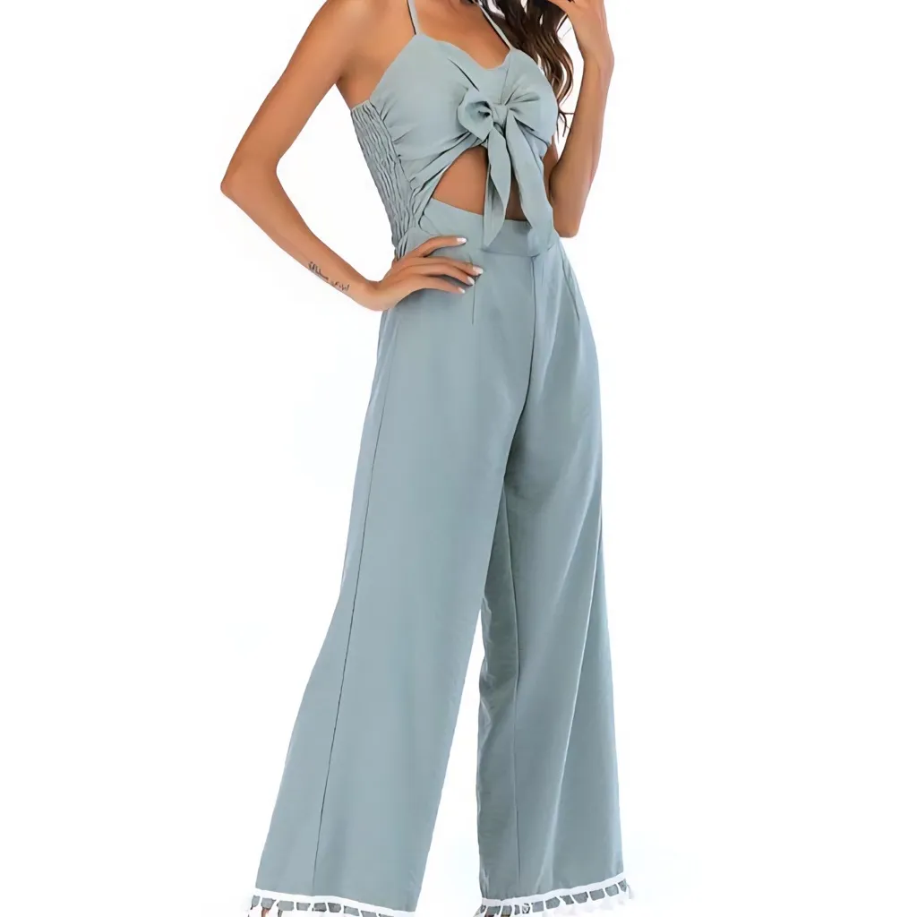 Gray Casual Top jumpsuit Size M - Image 2