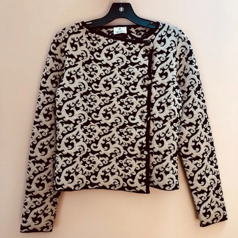 Metallic Gold and Black Knit Sweater Size 42 - Image 8