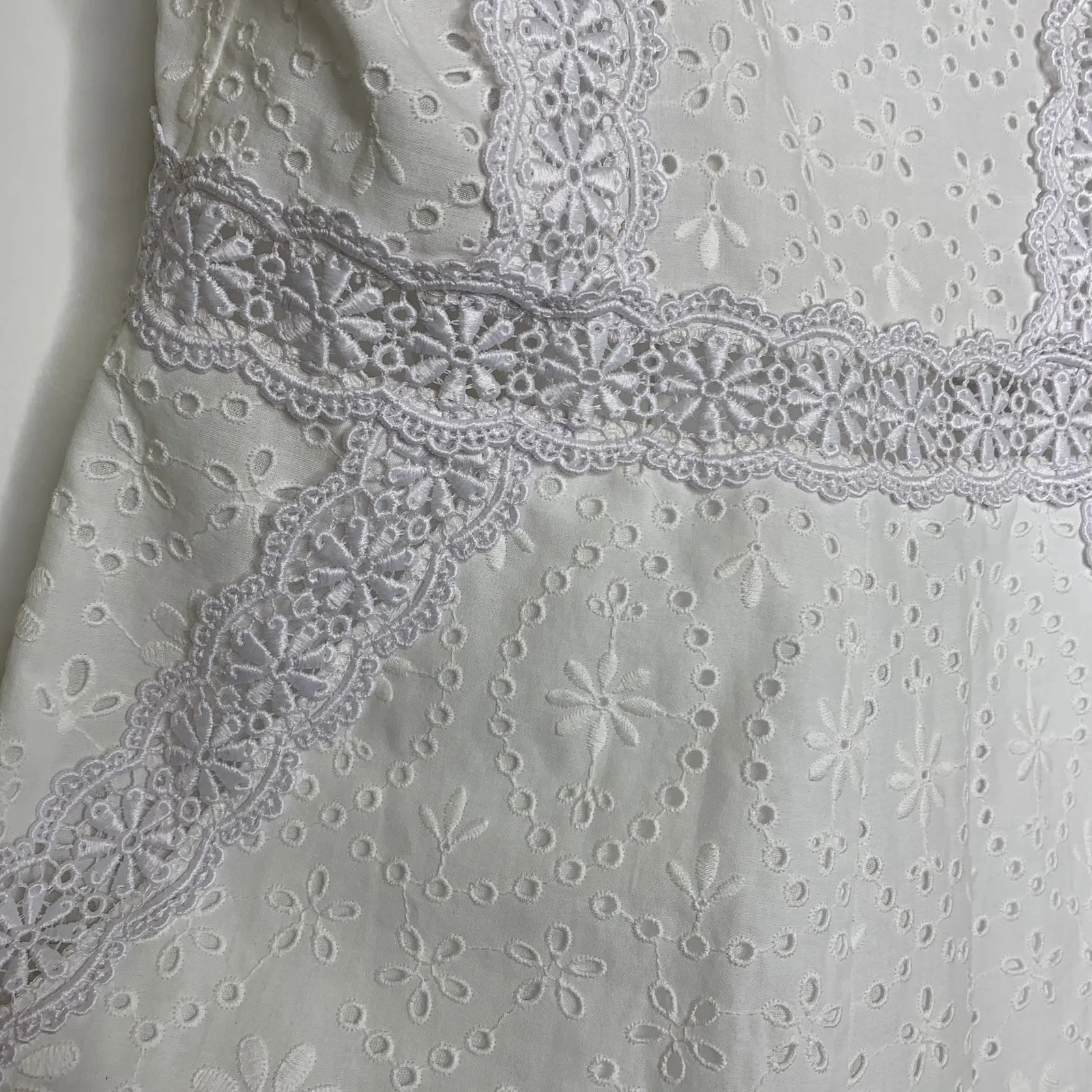 Charo Ruiz Zuma Eyelet Embroidered White Romper Womens XS New - Image 6