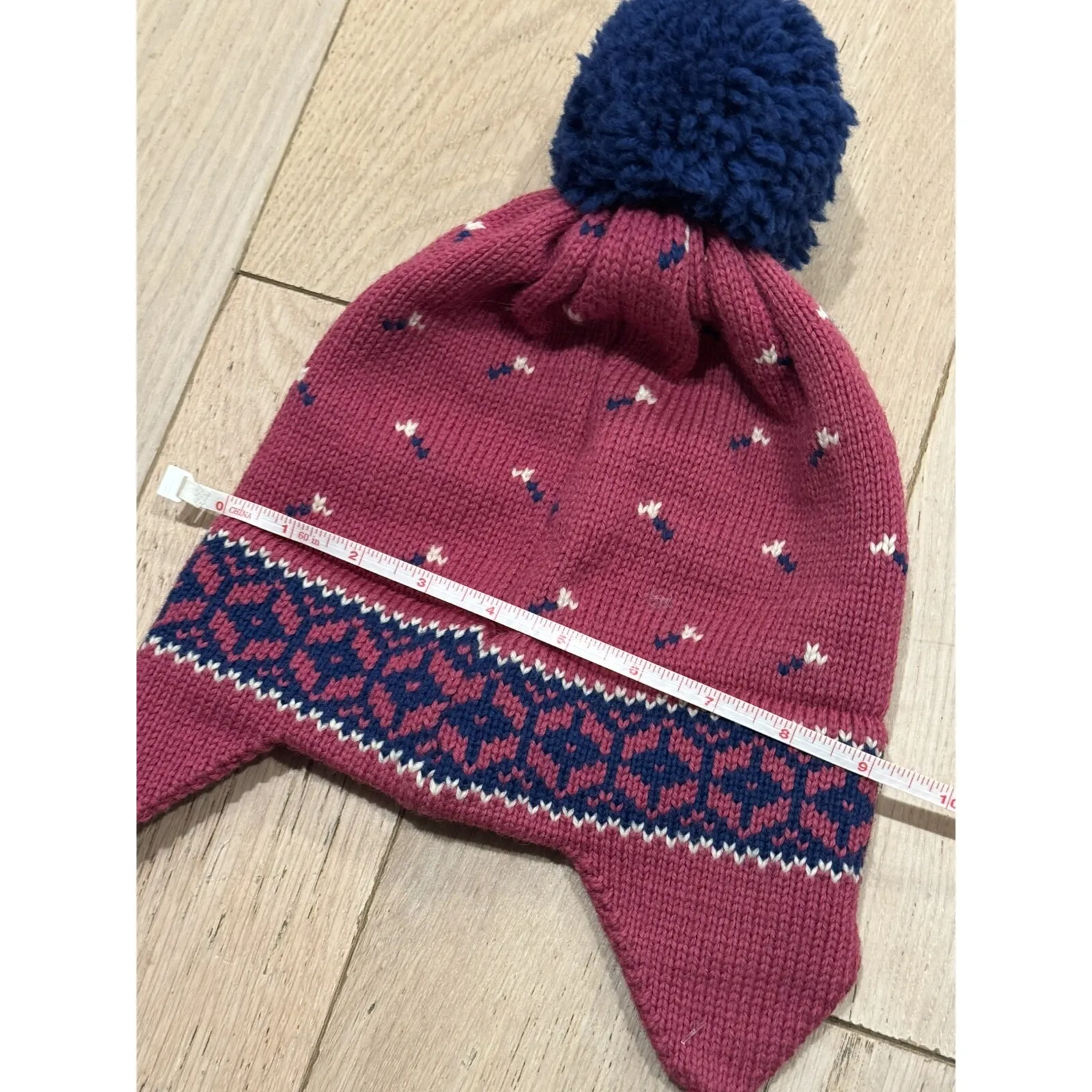 Vintage 100%‎ Wool Ski Beanie Made In USA Vermont - Image 5