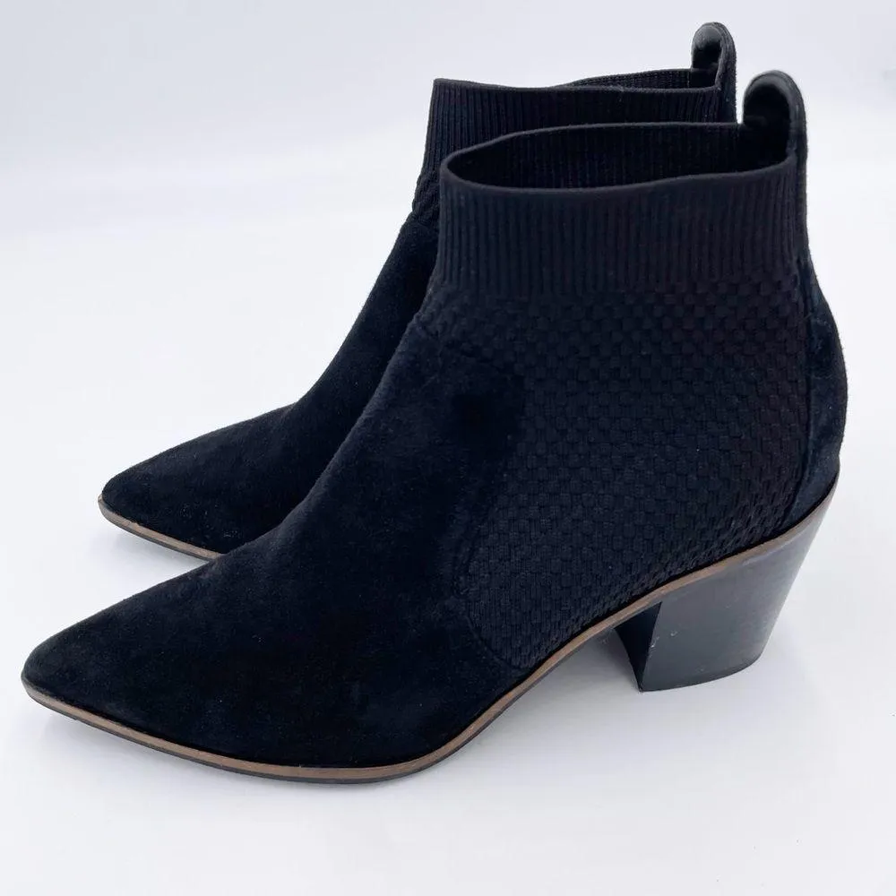 Cole Haan Grand OS Maggie Black Knit Suede Pointed Toe Ankle Boots Womens Size 9 - Image 5