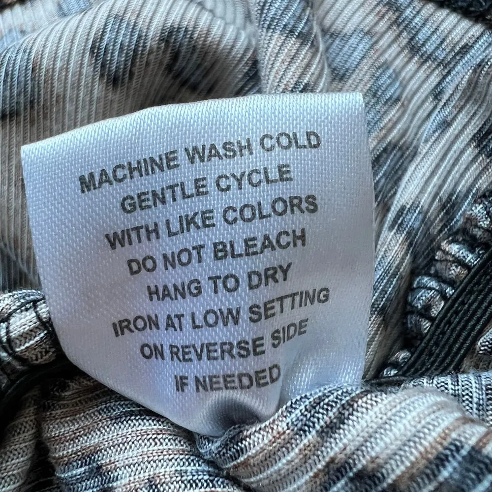 Orange Kiss Leopard TShirt Ruched Sides Small Brown Cropped - Image 8