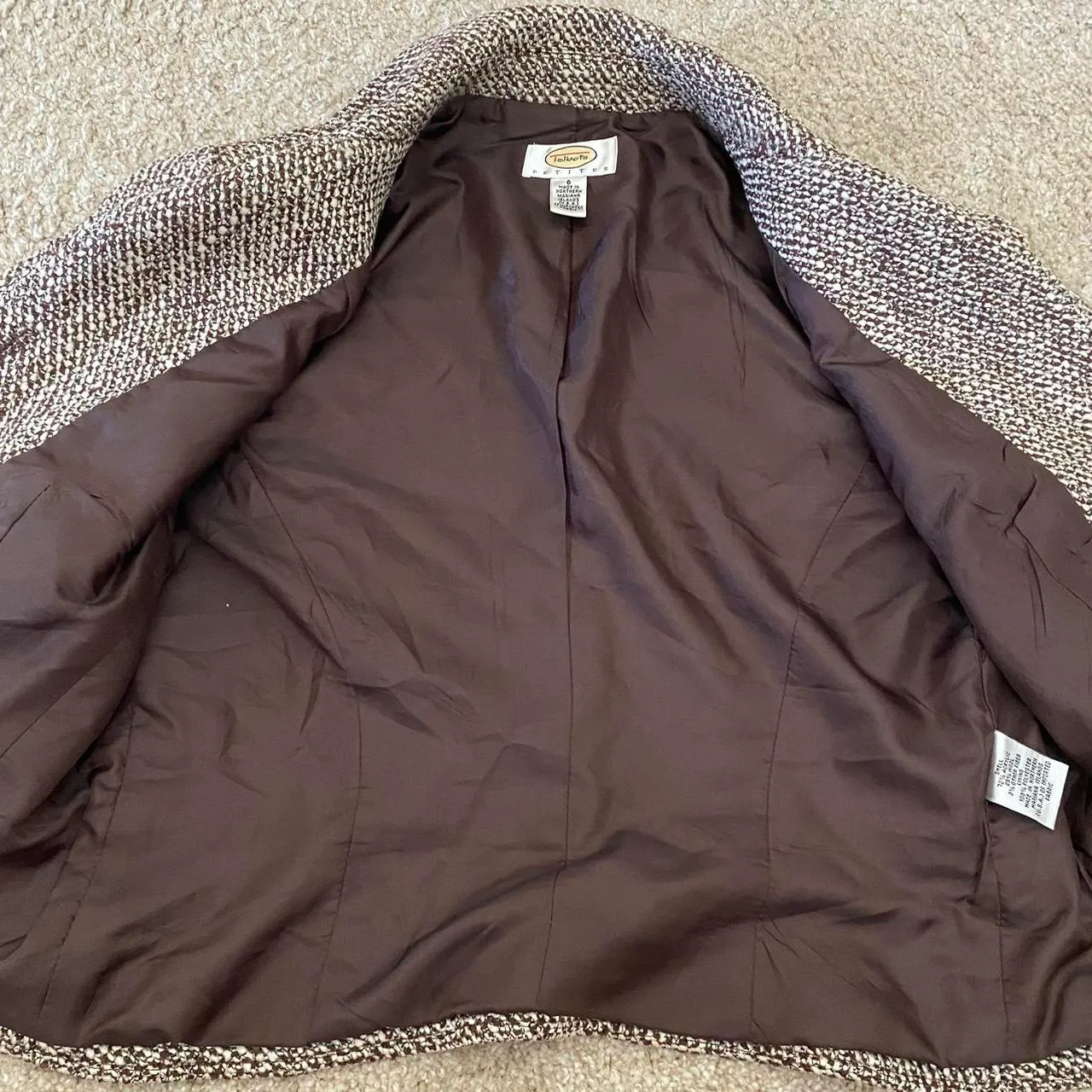 Talbots Brown Puffy Knit Blazer - Image 6