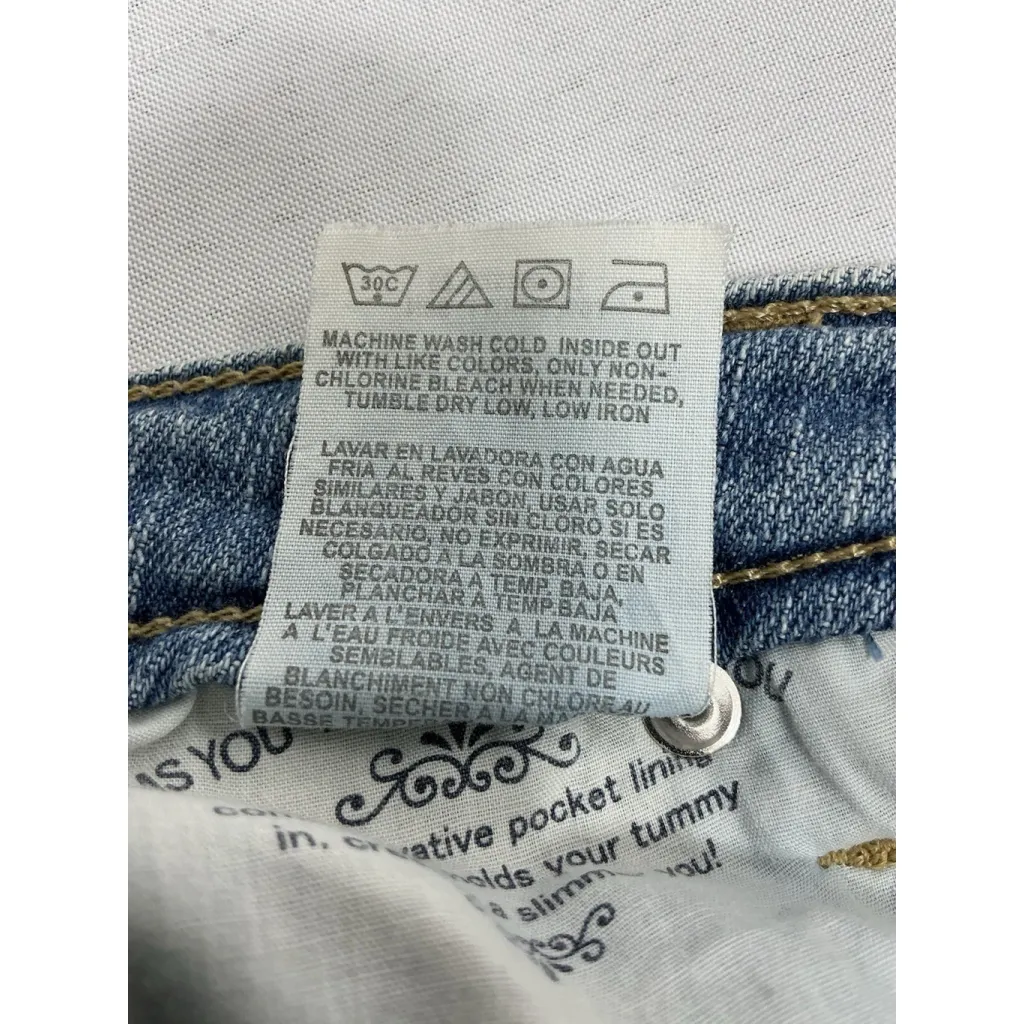 Womans Lee Natural Boot Cut Blue Jeans 16 M Tummy Panel - Image 5