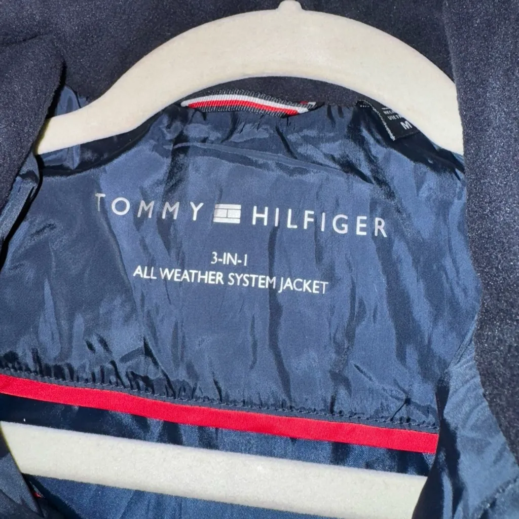 Tommy Hilfiger  Navy Quilted Jacket - Image 3