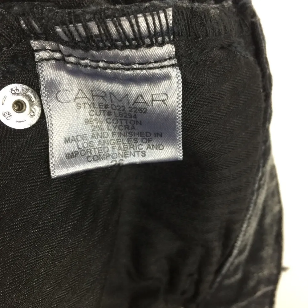 LF Carmar Moto Skinny Acid Wash Jeans Charcoal Size 26 NWT - Image 14