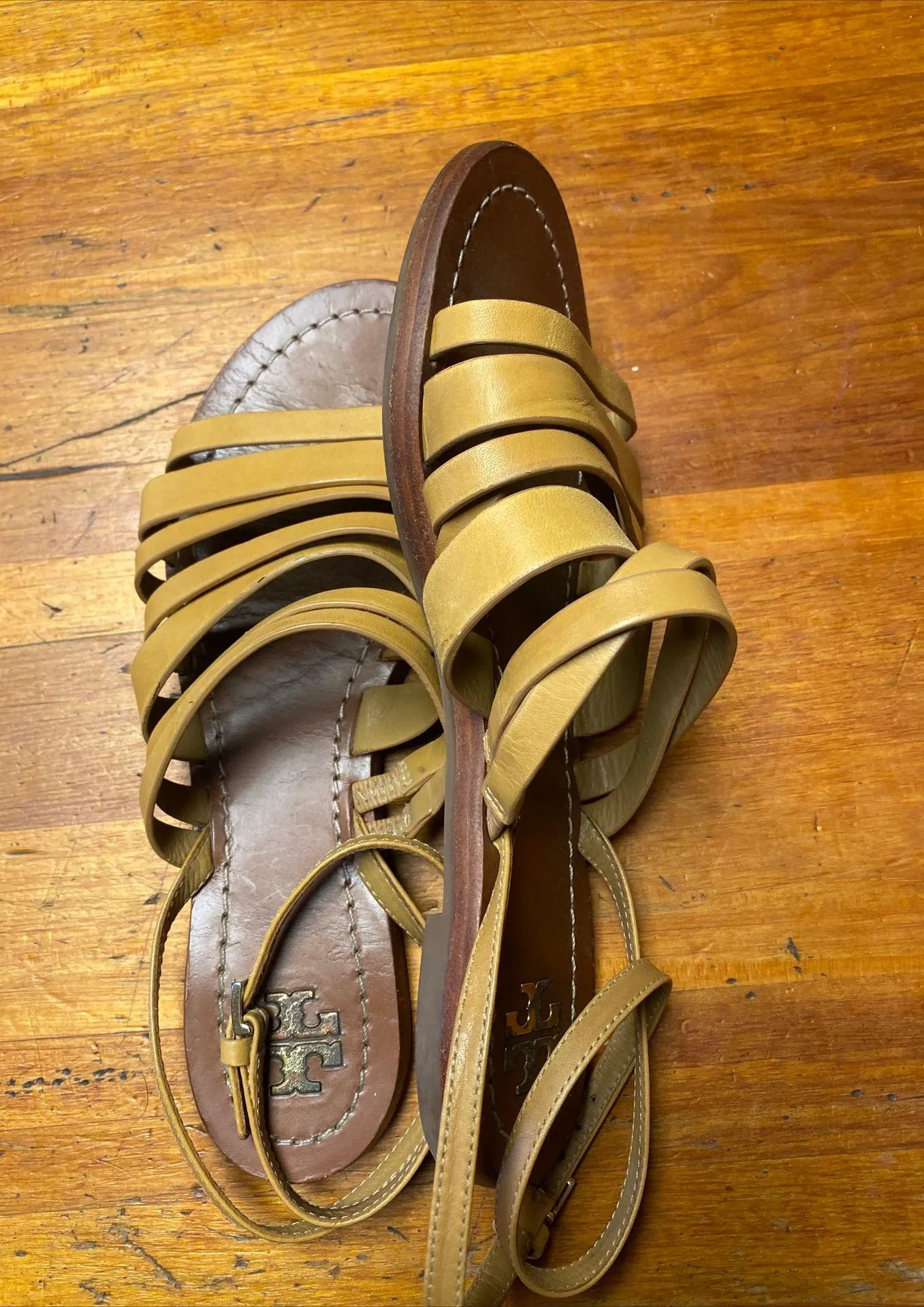 Strappy Leather Sandals Size 7 - Image 2