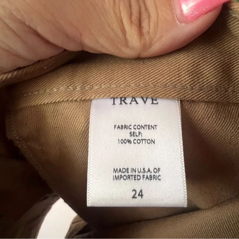 TRAVE clothing khaki cargo shorts tan Womens SIZE 24 utility carpenter fisherman - Image 6