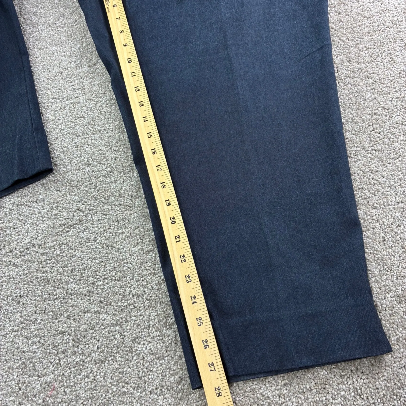 Lane‎ Bryan Womens Pants Size 28W Blue Zip Pocket Cropped Casual Stretch Career - Image 7