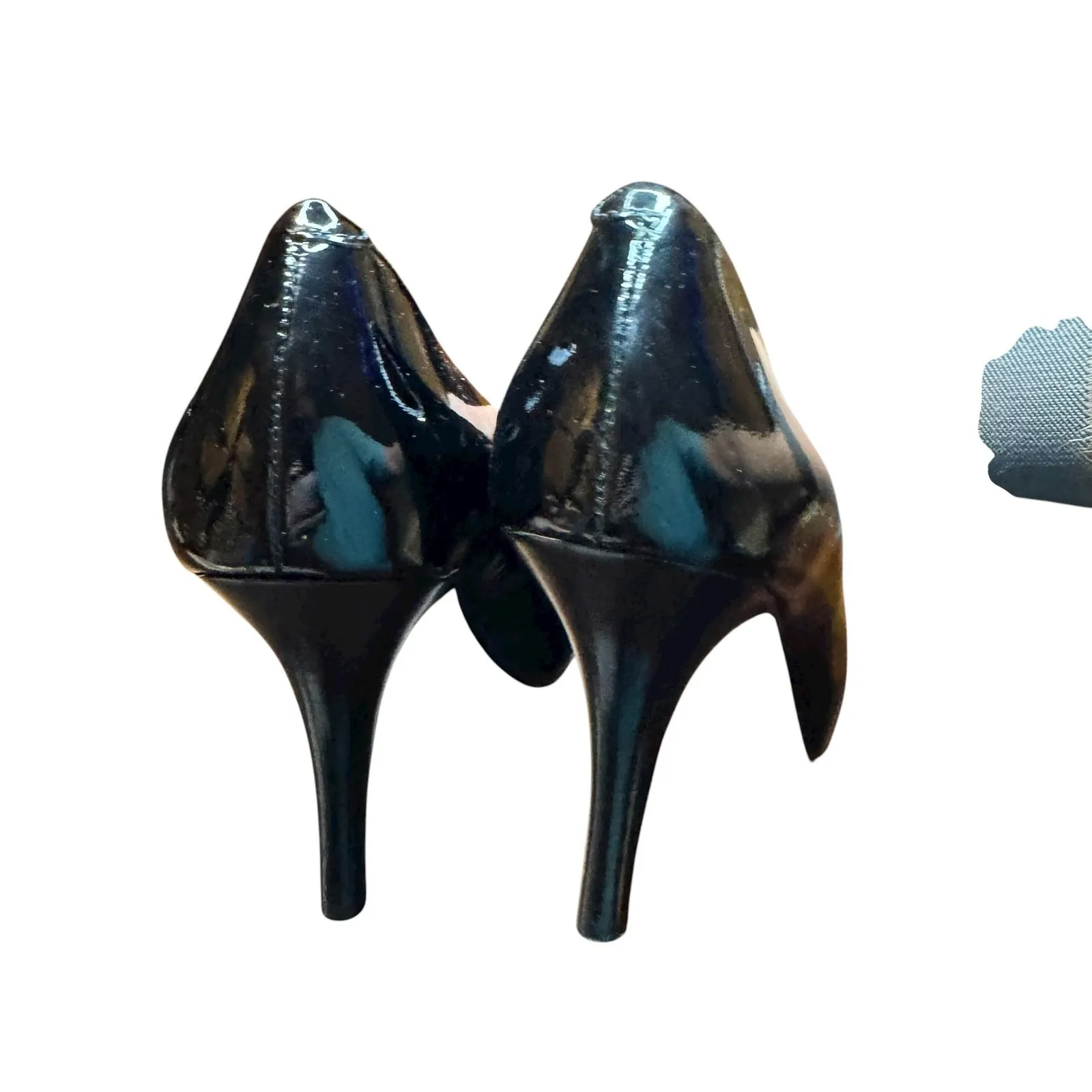 Via Spiga Shoes Womens Size 8 Black Patent Leather Peep Toe Pumps Stiletto Heels - Image 6