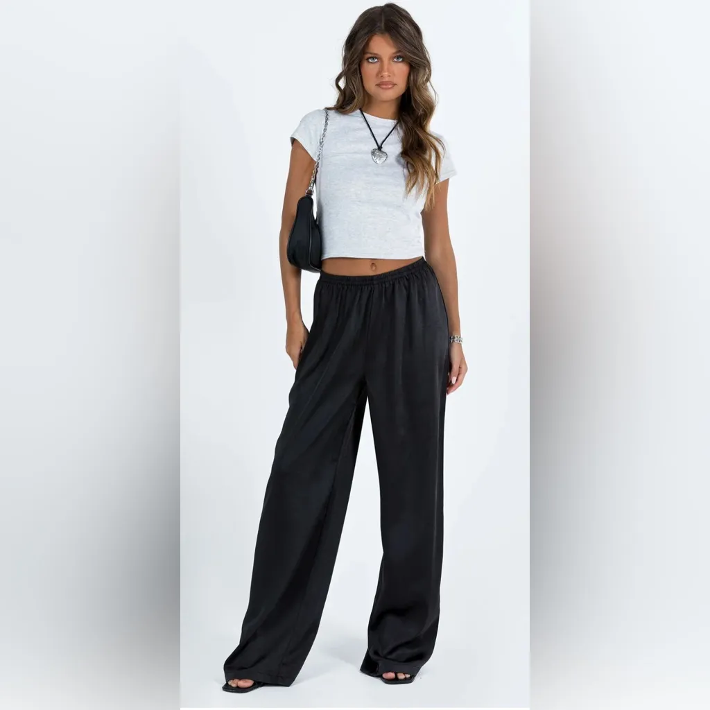 Princess Polly Nixie Pants, Black, Size 6 - Image 2