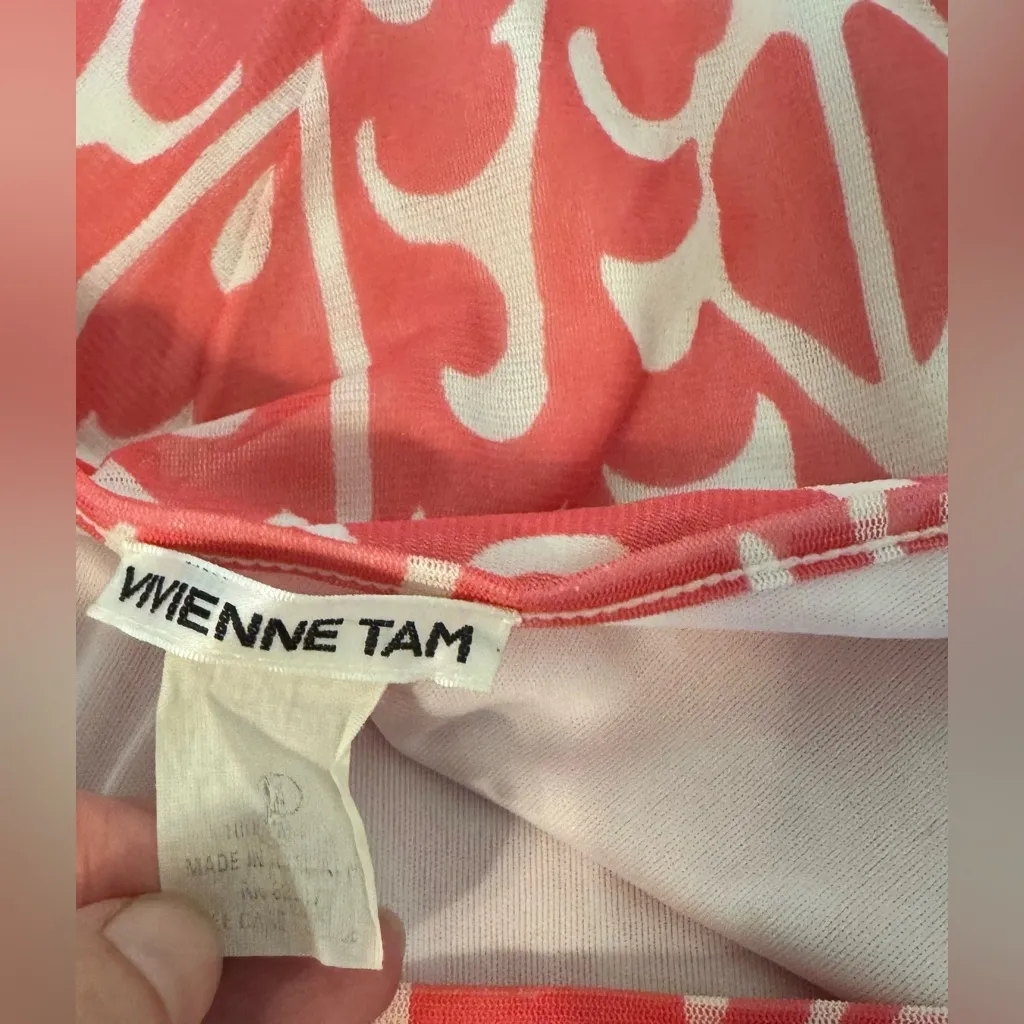Vintage Vivienne Tam Printed Sleeveless Dress Nylon Mesh Y2K 90s NO SIZE *SPOT* - Image 8