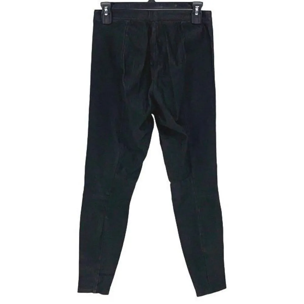 Vince Pull On Leather Ankle Leggings‎ Black Size Small - Image 6