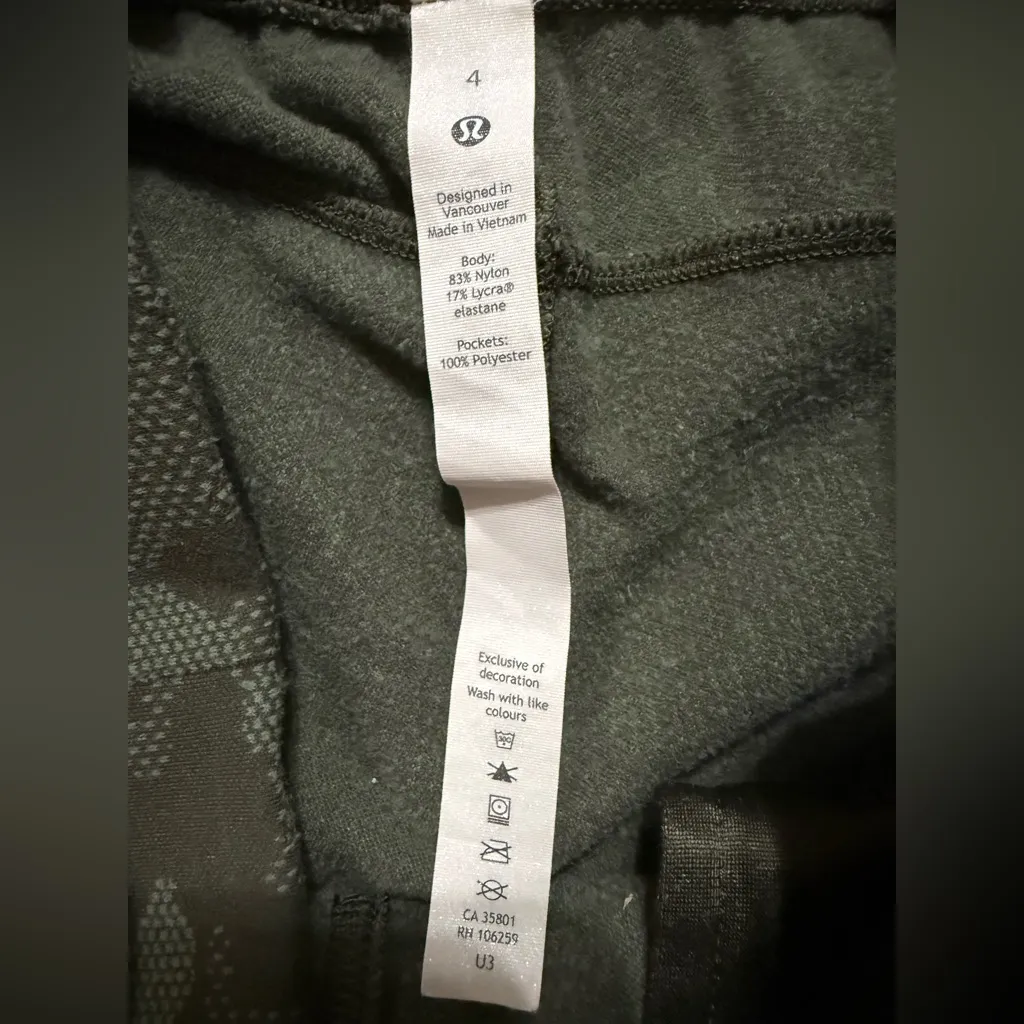 Lululemon Ready to Rulu Jogger 29" Heritage Camo Dark Olive Green Twill sz 4 - Image 6