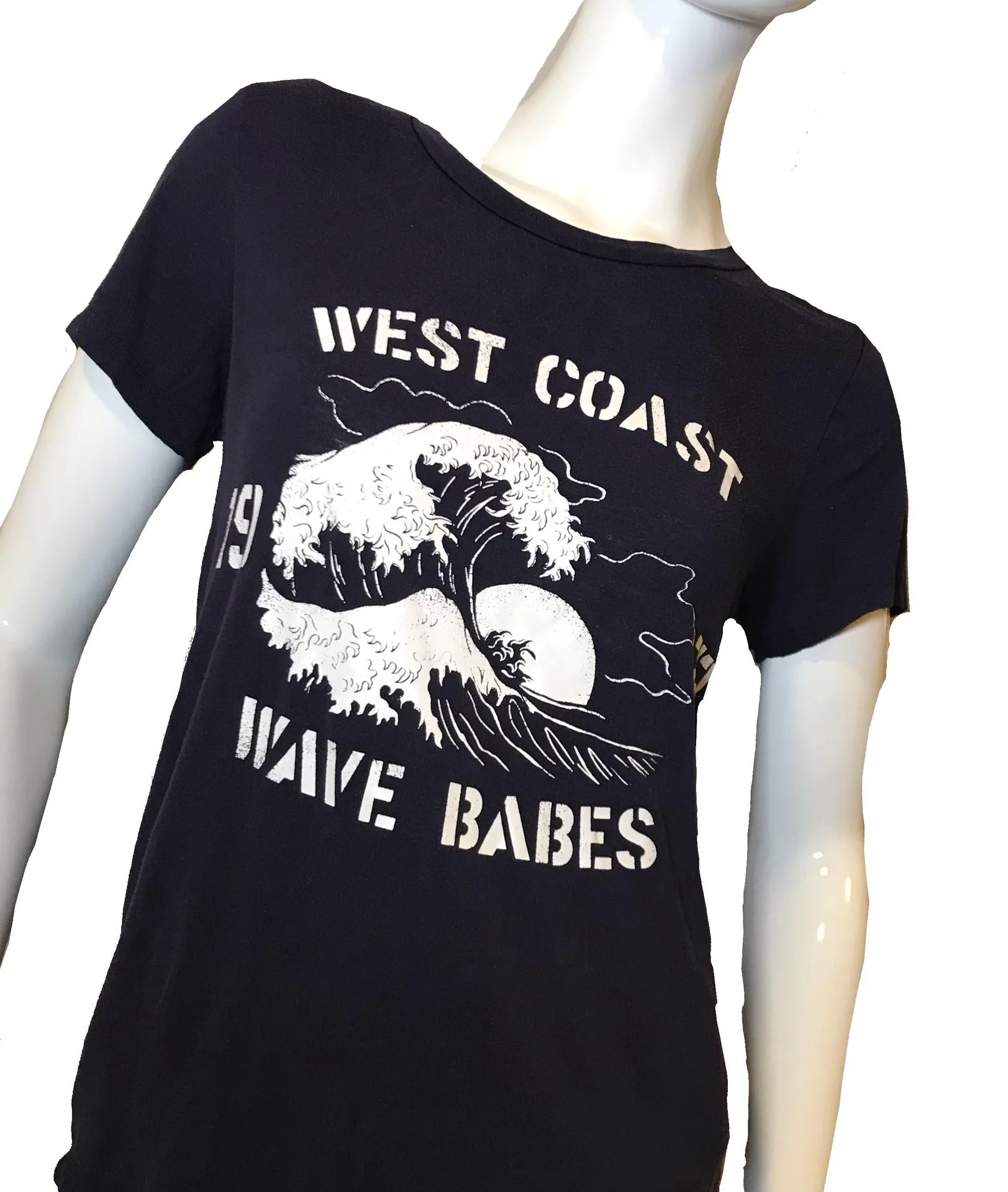 Vintage Tee Graphic Short Sleeve Graphic Tee Navy Small West - Image 2