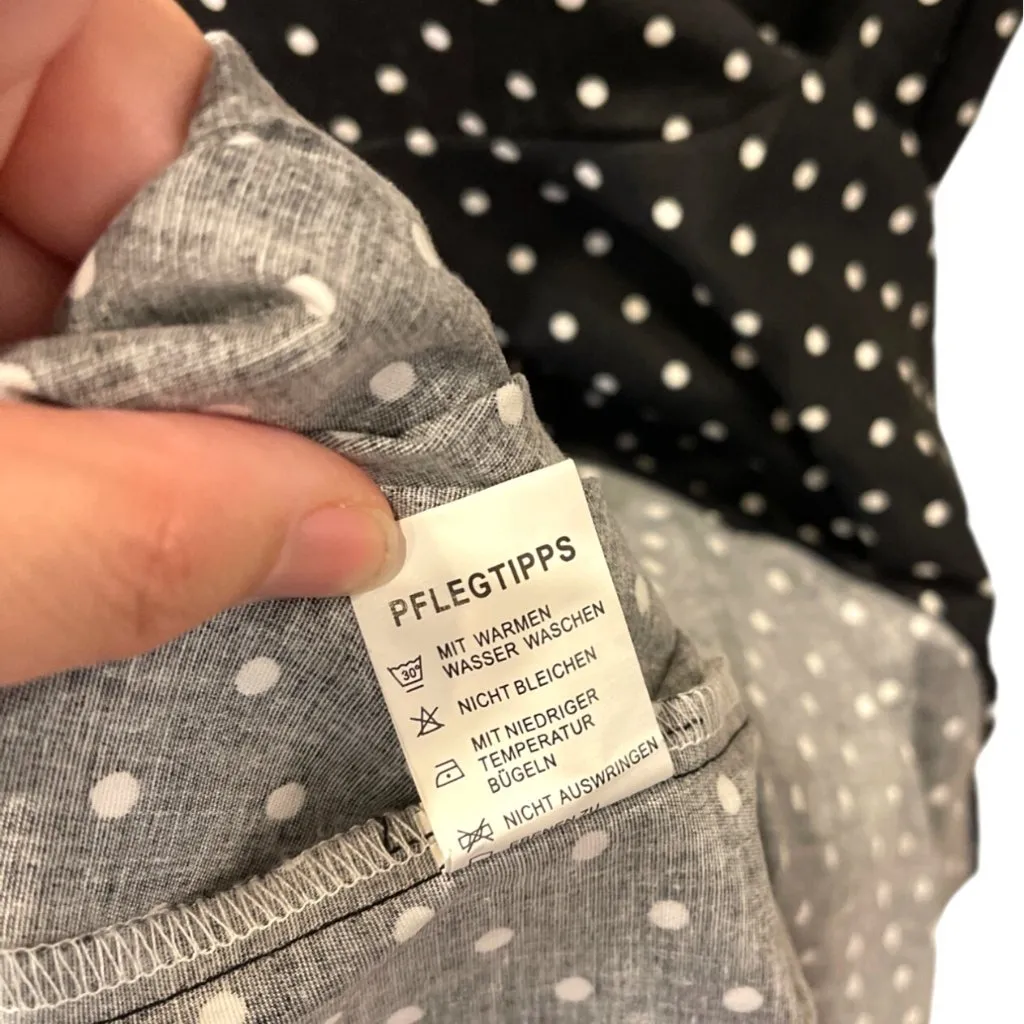 Grace Karin Polka Dot Dress Sleeveless Black White Fit and Flare Pin Up 60s Sz M - Image 10