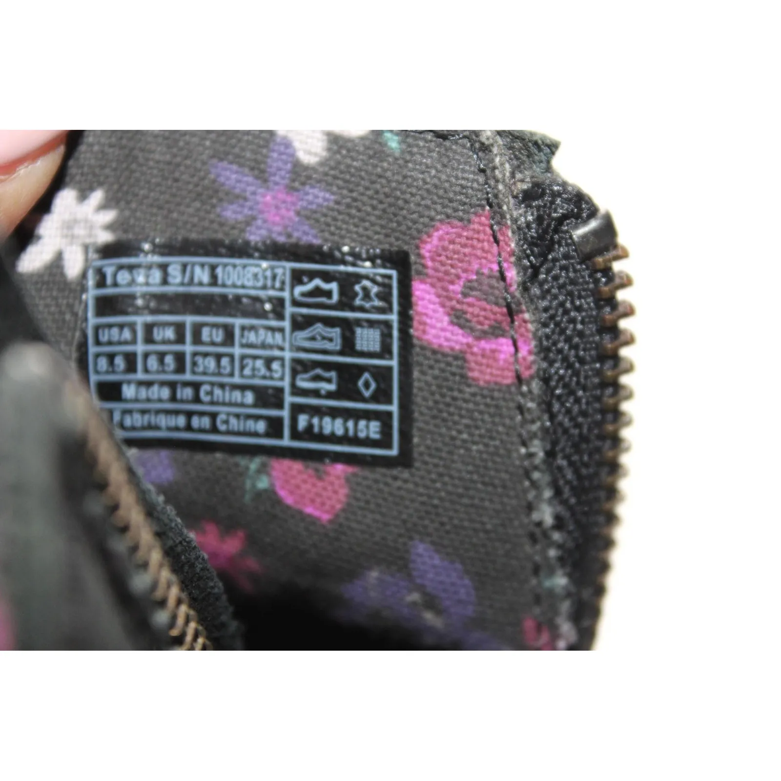 Teva Boots Womens Size 8.5 Black Foxy Ankle Boot Leather Stacked Heel 1006317 - Image 2