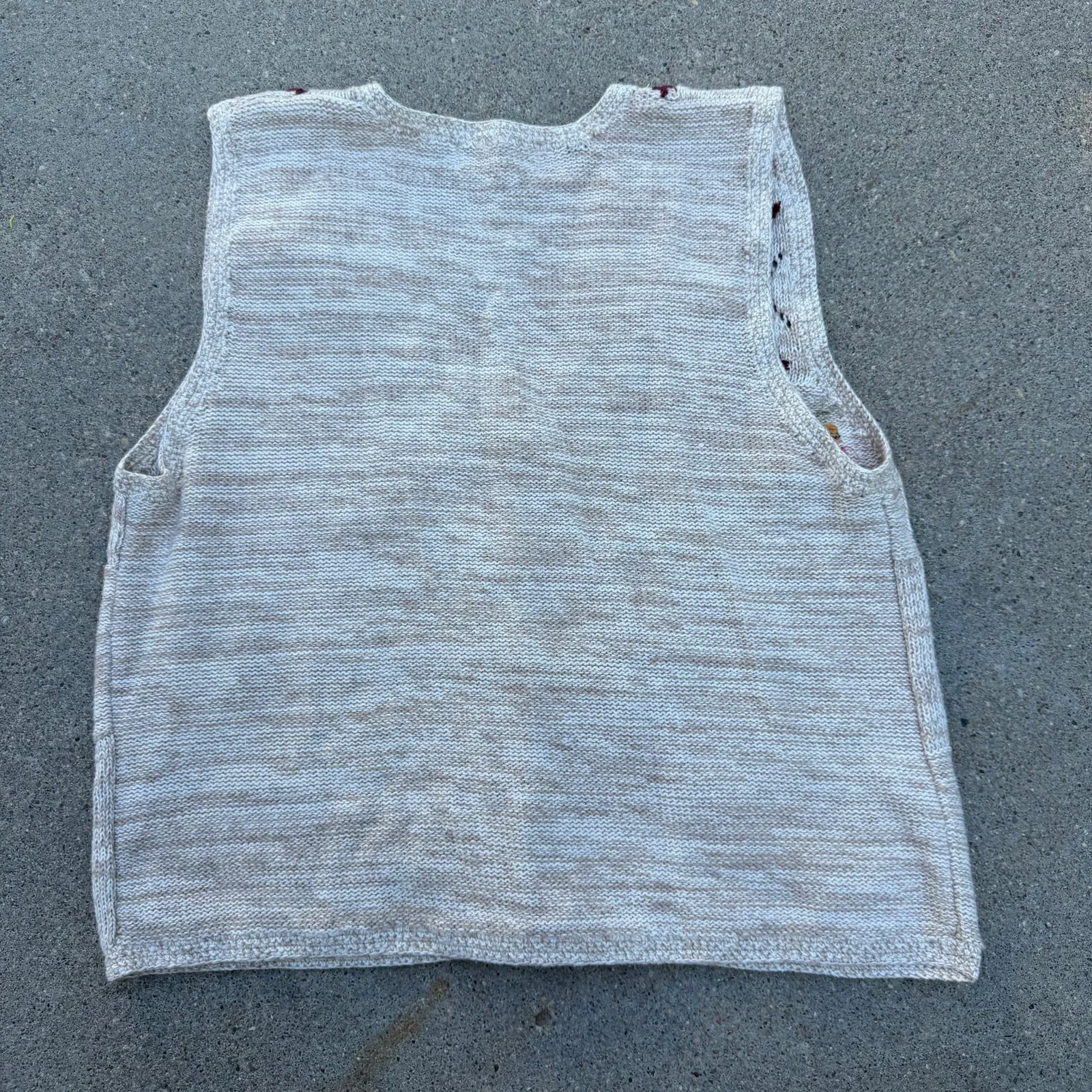 Vintage 90s White Stag Cottagecore Hearts Floral Strawberry Fields Sweater Vest Pink Size L - Image 3