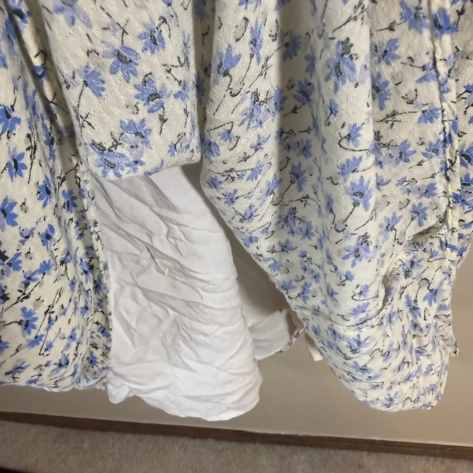 Urban Outfitters Blue Floral Smocked Maxi Dress Cottagecore Boho Large Milkmade - Image 5