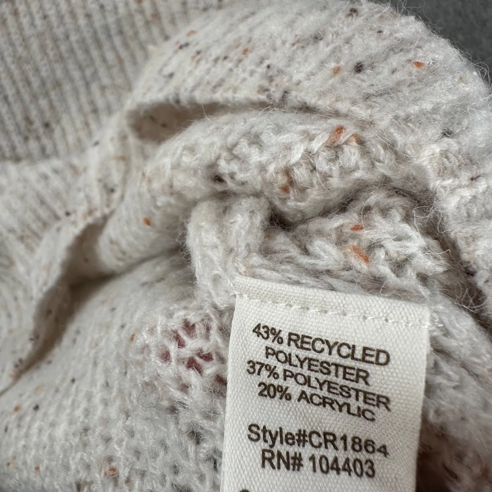 Blu Pepper Knit Tunic Sweater Dress Women's Large Turtleneck Chunky Cream - Image 6