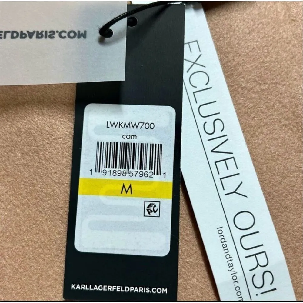 Karl Lagerfeld Paris camel long  coat size M - Image 6